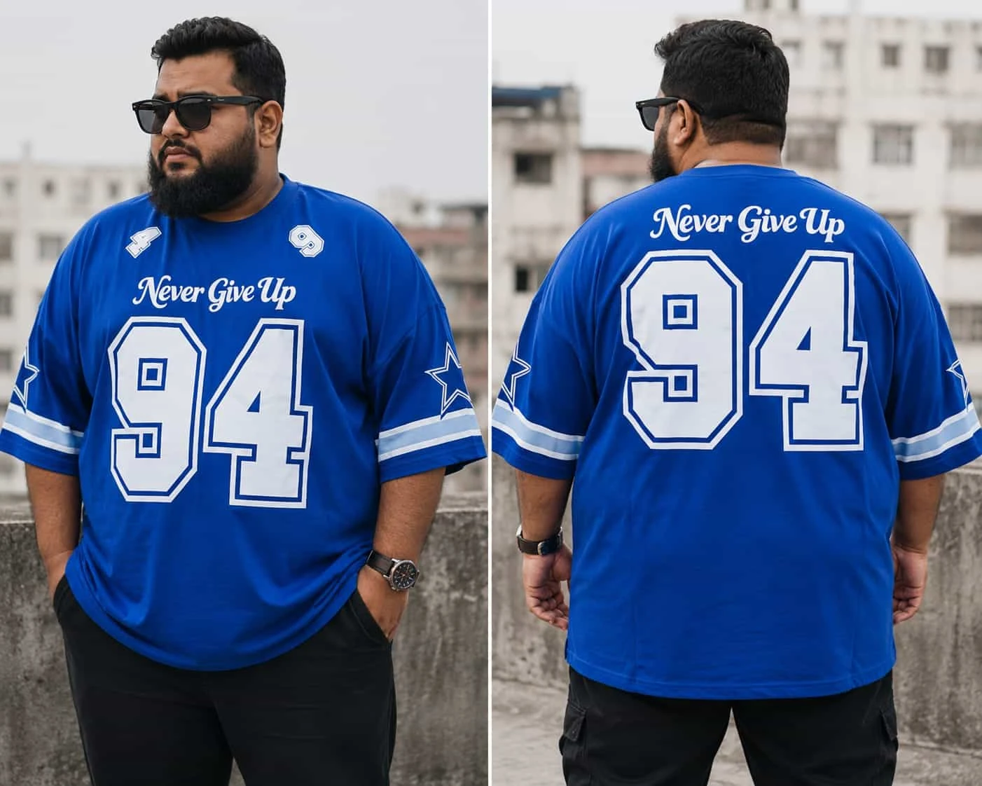 Oversize Premium Drop Shoulder T shirt – Royal Blue | Oversize bazar