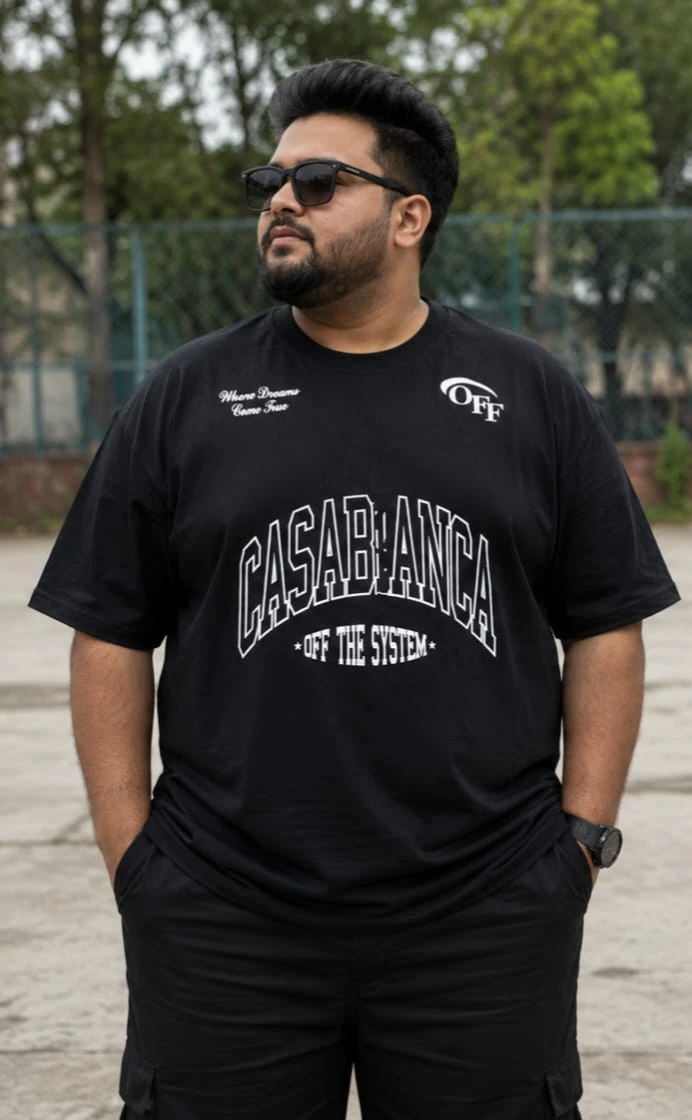 Oversize Premium Drop Shoulder T shirt-Black 2 | Oversize bazar