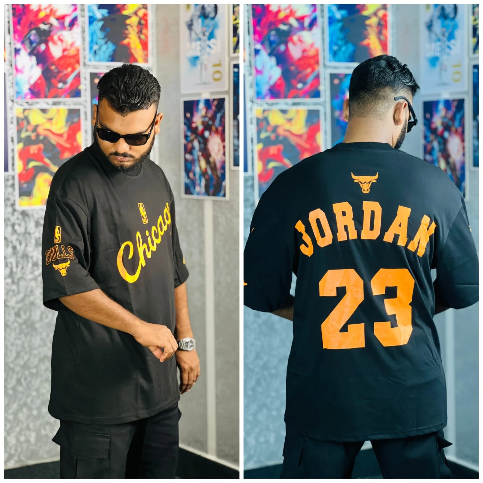 Oversize Premium Drop Shoulder T shirt  - Black | Oversize bazar