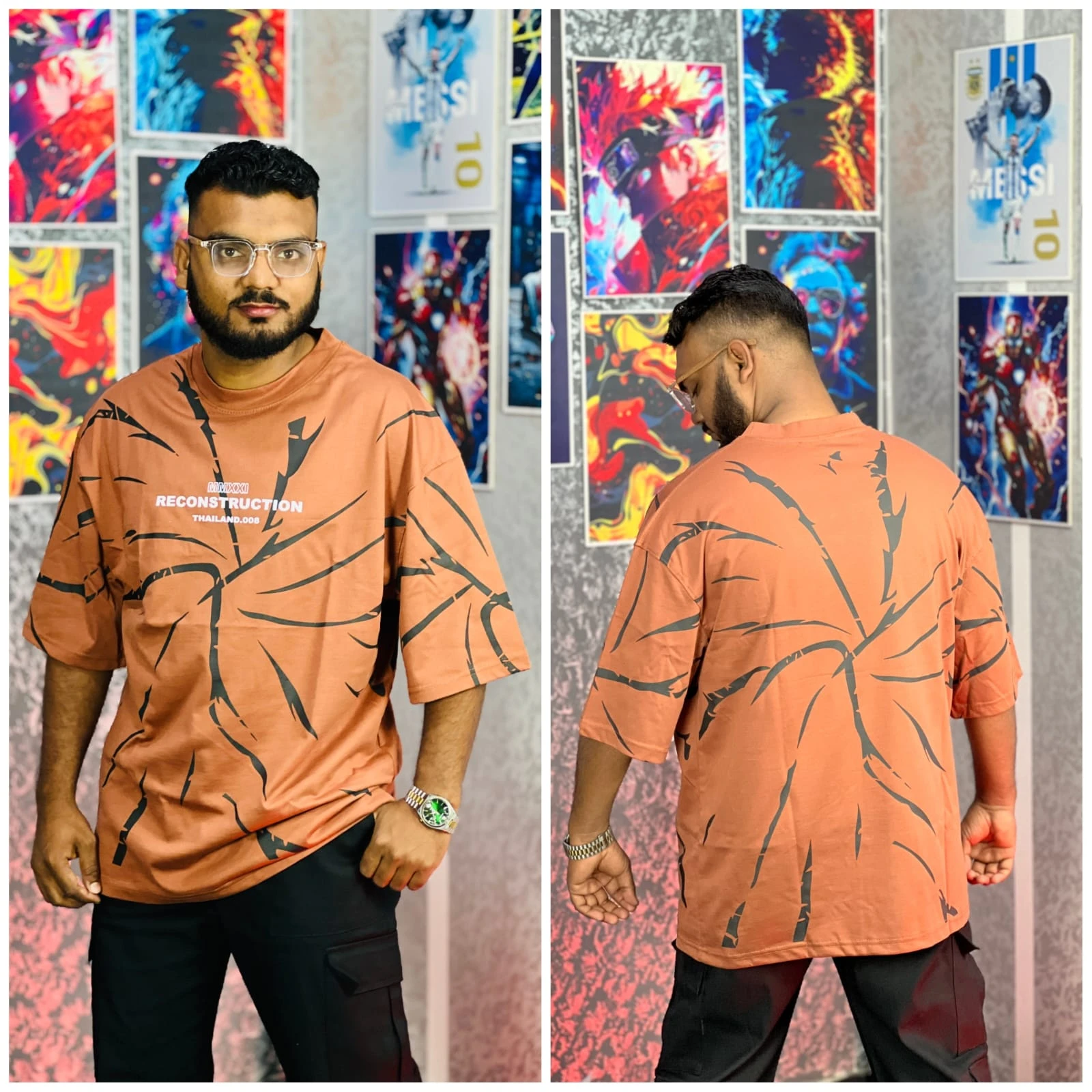 Oversize Premium Drop Shoulder T shirt  - Tama | Oversize bazar