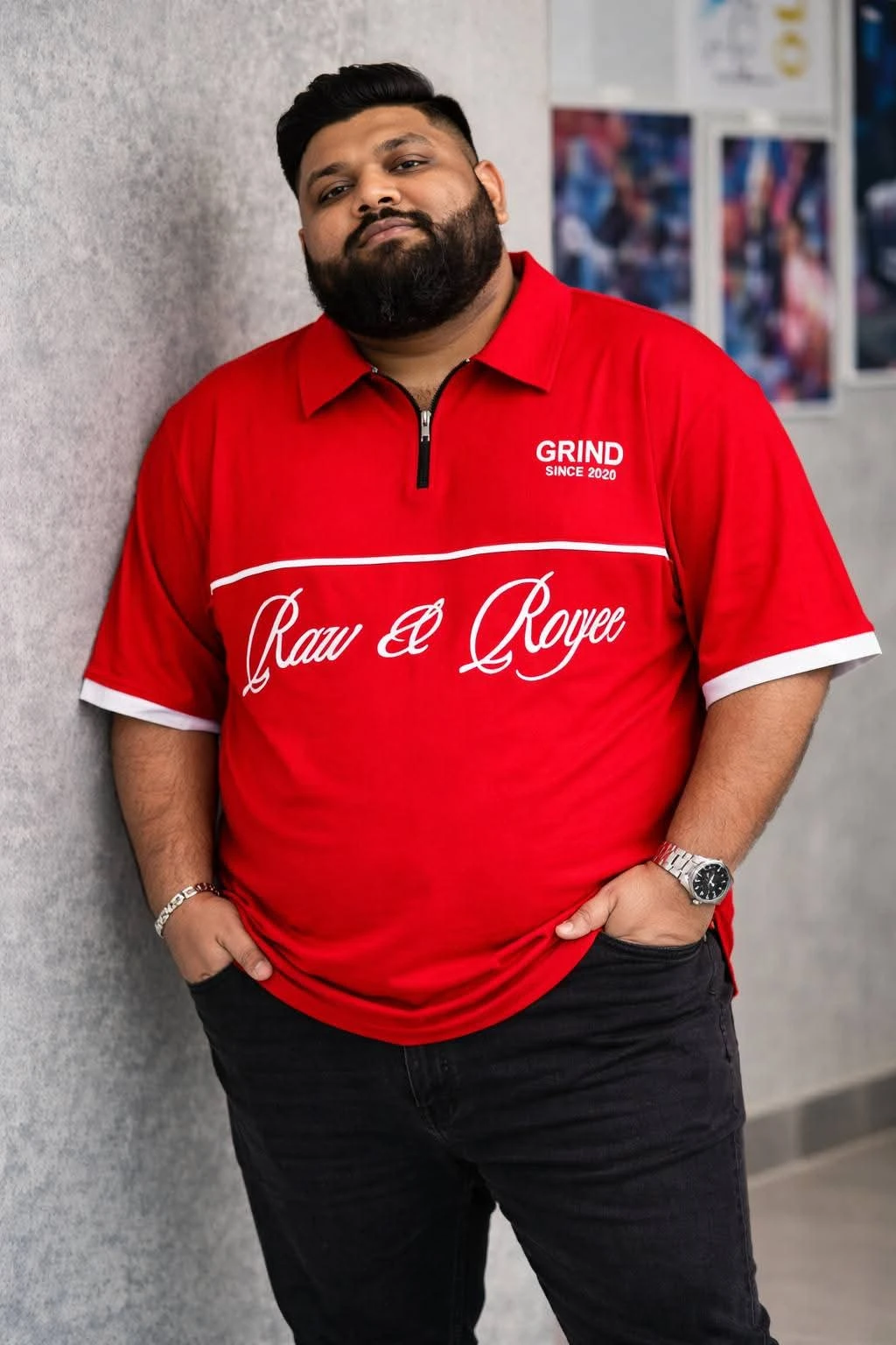 Oversize Drop Shoulder Polo Shirt -Red Meroon| OversizeBazar