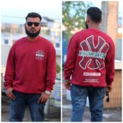 Oversize Sweep Shirt Dropped Shoulder - MEROON | OversizeBazar