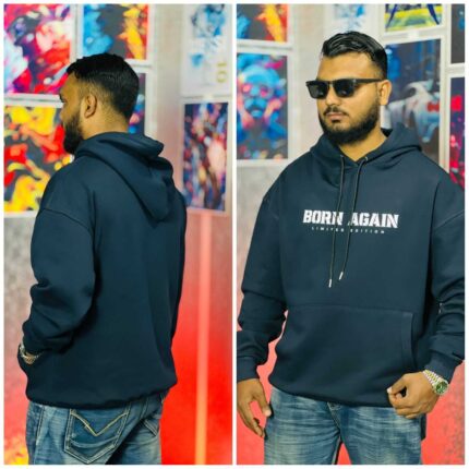 Oversize Premium Hoodie- Navy Blue | OversizeBazar