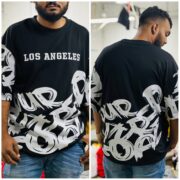 Oversize T-shirt Men Dropped Shoulder -Black | OversizeBazar