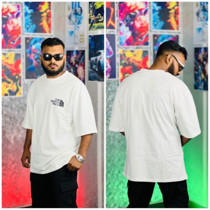 Oversize T-shirt Men's Dropped Shoulder Short Sleeve Fitness-White | OversizeBazar