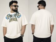 Oversize Premium Drop Shoulder T shirt  - Off White | Oversize bazar - Image 3