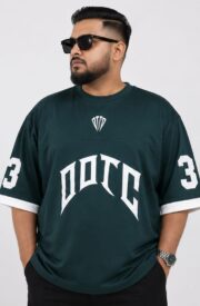Oversize Premium Drop Shoulder T shirt  - Bottol Green | Oversize bazar - Image 4