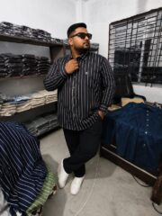 Oversize Premium Shirt-Black Stripe | Oversize bazar