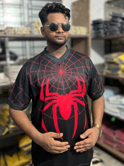 Oversize Premium Spider Jersey Black\Red | Oversize bazar