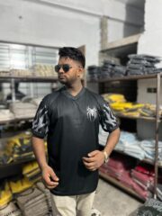 Oversize Premium Spider Jersey Black\Silver | Oversize bazar - Image 2