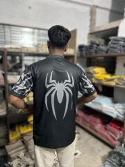 Oversize Premium Spider Jersey Black\Silver | Oversize bazar - Image 4