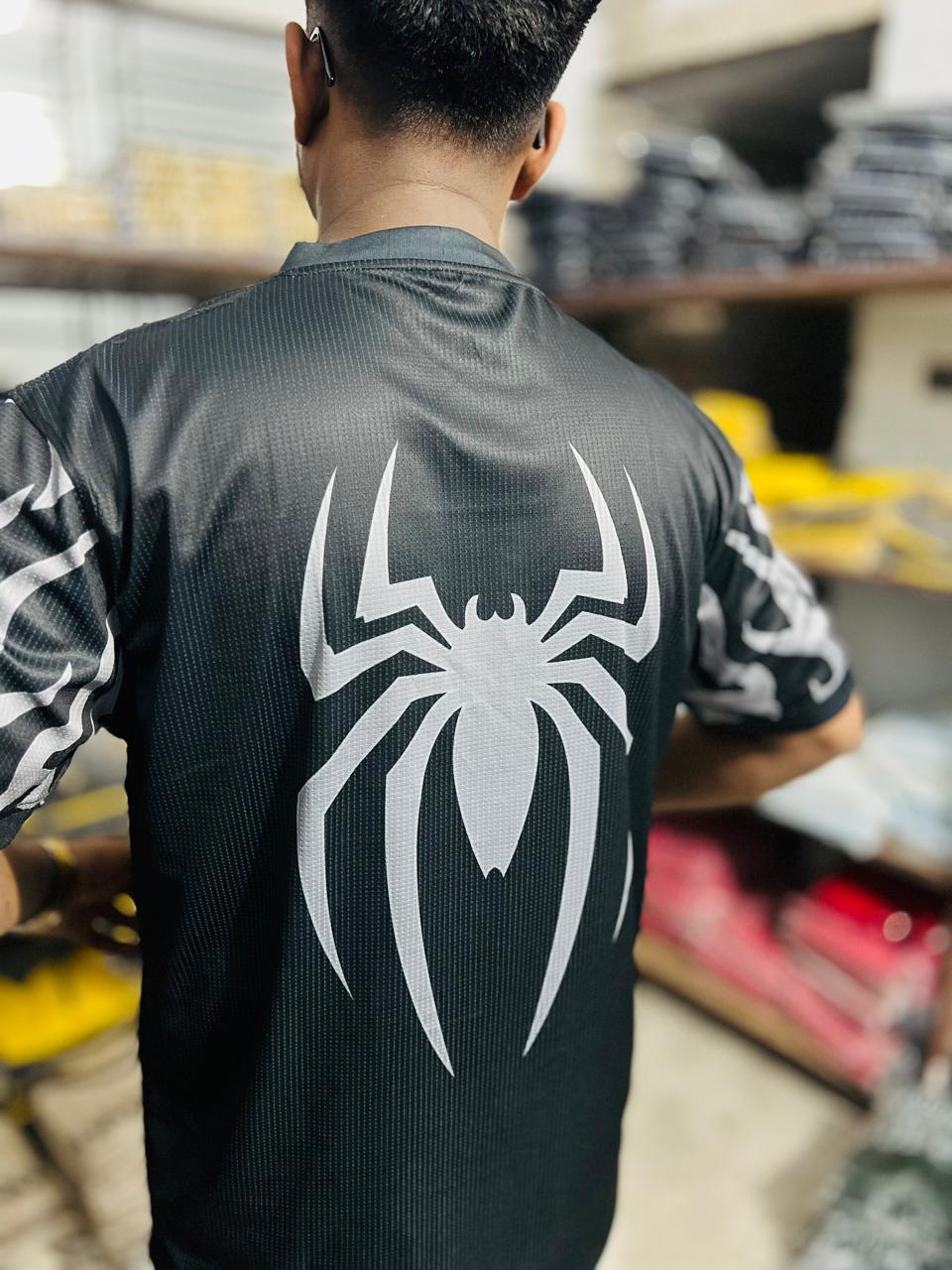 WhatsApp Image 2026-08-20 at 7.16.51 PM (4) Oversize Premium Spider Jersey Black\Silver | Oversize bazar - Image 1