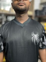 Oversize Premium Spider Jersey Black\Silver | Oversize bazar - Image 3