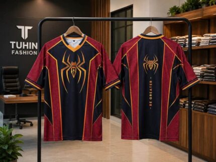 Oversize Premium Spider Jersey BlackRed | Oversize bazar New