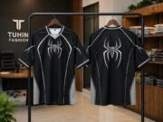 Oversize Premium Spider Jersey BlackSilver | Oversize bazar New